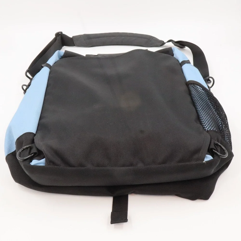L.L. Bean Messenger Backpack Unisex Large Blue Black Ripstop Laptop Bag Jen